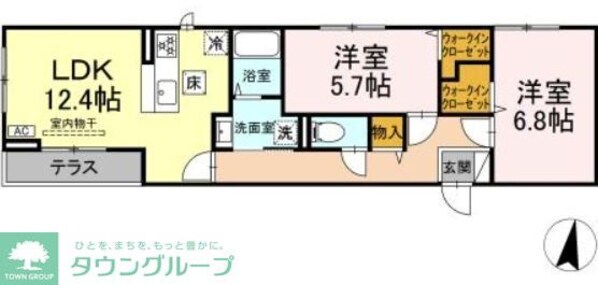 サウスヒルズ世田谷の物件間取画像